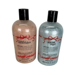 Philosophy Snow Angel Frosted Snowflakes 3in1 Shower Gel Shampoo Holiday Set NEW